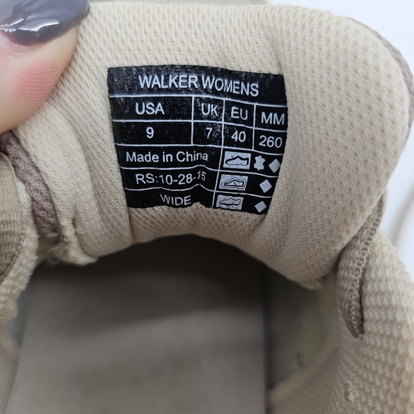 Vionic Womens Beige Tan Khaki Leather Mesh Walker Sneaker Womens Size US 9 - Picture 10 of 12